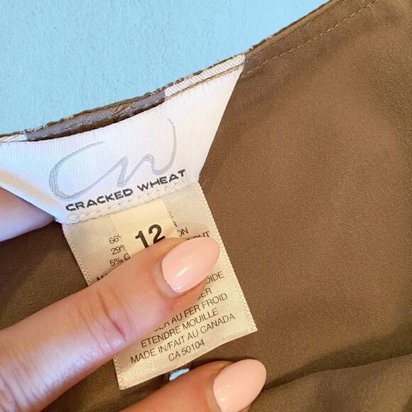 90s vintage brown and blue plaid mini skort - Picture 7 of 11